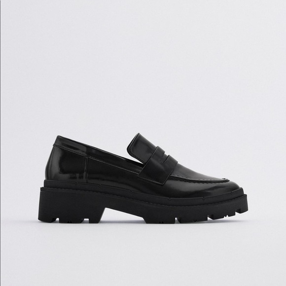 Zara treaded sole loafers Clearance